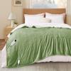 imageBedsure Heated Blanket Throw Blanket  Fast Heating Electric Blanket GentleSoft Flannel Heated Throw with 4 Time Settings 6 Heating Settings Warm Gifts for Grandma 50x60 inches Grey14  Sage Green