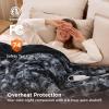 imageBedsure Heated Blanket Throw Blanket  Fast Heating Electric Blanket GentleSoft Flannel Heated Throw with 4 Time Settings 6 Heating Settings Warm Gifts for Grandma 50x60 inches Grey25  Black