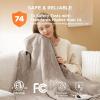 imageBedsure Heated Blanket Throw Blanket  Fast Heating Electric Blanket GentleSoft Flannel Heated Throw with 4 Time Settings 6 Heating Settings Warm Gifts for Grandma 50x60 inches Grey04  Taupe