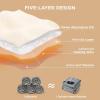 imageBedsure Heated Blanket Throw Blanket  Fast Heating Electric Blanket GentleSoft Flannel Heated Throw with 4 Time Settings 6 Heating Settings Warm Gifts for Grandma 50x60 inches Grey22  Formal Gray