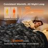 imageBedsure Heated Blanket Throw Blanket  Fast Heating Electric Blanket GentleSoft Flannel Heated Throw with 4 Time Settings 6 Heating Settings Warm Gifts for Grandma 50x60 inches Grey25  Black