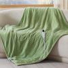 imageBedsure Heated Blanket Throw Blanket  Fast Heating Electric Blanket GentleSoft Flannel Heated Throw with 4 Time Settings 6 Heating Settings Warm Gifts for Grandma 50x60 inches Grey14  Sage Green