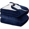 imageBedsure Heated Blanket Throw Blanket  Fast Heating Electric Blanket GentleSoft Flannel Heated Throw with 4 Time Settings 6 Heating Settings Warm Gifts for Grandma 50x60 inches Grey08  Pageant Blue