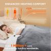 imageBedsure Heated Blanket Throw Blanket  Fast Heating Electric Blanket GentleSoft Flannel Heated Throw with 4 Time Settings 6 Heating Settings Warm Gifts for Grandma 50x60 inches Grey01  Grey
