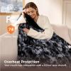 imageBedsure Heated Blanket Throw Blanket  Fast Heating Electric Blanket GentleSoft Flannel Heated Throw with 4 Time Settings 6 Heating Settings Warm Gifts for Grandma 50x60 inches Grey25  Black
