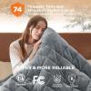 imageBedsure Heated Blanket Throw Blanket  Fast Heating Electric Blanket GentleSoft Flannel Heated Throw with 4 Time Settings 6 Heating Settings Warm Gifts for Grandma 50x60 inches Grey18  Formal Gray