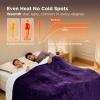 imageBedsure Heated Blanket Throw Blanket  Fast Heating Electric Blanket GentleSoft Flannel Heated Throw with 4 Time Settings 6 Heating Settings Warm Gifts for Grandma 50x60 inches Grey13  Purple