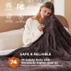 imageBedsure Heated Blanket Throw Blanket  Fast Heating Electric Blanket GentleSoft Flannel Heated Throw with 4 Time Settings 6 Heating Settings Warm Gifts for Grandma 50x60 inches Grey10  Brown