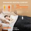 imageBedsure Heated Blanket Throw Blanket  Fast Heating Electric Blanket GentleSoft Flannel Heated Throw with 4 Time Settings 6 Heating Settings Warm Gifts for Grandma 50x60 inches Grey06  Black