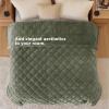 imageBedsure Heated Blanket Throw Blanket  Fast Heating Electric Blanket GentleSoft Flannel Heated Throw with 4 Time Settings 6 Heating Settings Warm Gifts for Grandma 50x60 inches Grey19  Olive Green