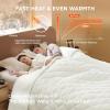 imageBedsure Heated Blanket Throw Blanket  Fast Heating Electric Blanket GentleSoft Flannel Heated Throw with 4 Time Settings 6 Heating Settings Warm Gifts for Grandma 50x60 inches Grey16  Ivory