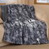 imageBedsure Heated Blanket Throw Blanket  Fast Heating Electric Blanket GentleSoft Flannel Heated Throw with 4 Time Settings 6 Heating Settings Warm Gifts for Grandma 50x60 inches Grey24  Grey