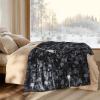 imageBedsure Heated Blanket Throw Blanket  Fast Heating Electric Blanket GentleSoft Flannel Heated Throw with 4 Time Settings 6 Heating Settings Warm Gifts for Grandma 50x60 inches Grey25  Black