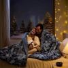 imageBedsure Heated Blanket Throw Blanket  Fast Heating Electric Blanket GentleSoft Flannel Heated Throw with 4 Time Settings 6 Heating Settings Warm Gifts for Grandma 50x60 inches Grey24  Grey