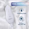 imageBedsure Heated Mattress Pad Queen  Dual Controller Electric Bed Warmer and 4 Heat Settings Coral Fleece with 10 Hour Timer Auto Shut Off Queen 60x80 White LY02BMP6080