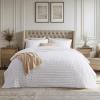 imageBedsure King Quilt Set  Ultra Soft Quilt Bedding Set for Green Bedroom Decor Lightweight AllSeason King Size Comforter with 2 Pillow Shams Dark Green Summer Bedspread Coverlet 106x96 Inch01  White  Clover