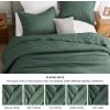 imageBedsure King Quilt Set  Ultra Soft Quilt Bedding Set for Green Bedroom Decor Lightweight AllSeason King Size Comforter with 2 Pillow Shams Dark Green Summer Bedspread Coverlet 106x96 Inch16  Dark Green  Clover