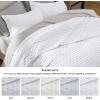 imageBedsure King Quilt Set  Ultra Soft Quilt Bedding Set for Green Bedroom Decor Lightweight AllSeason King Size Comforter with 2 Pillow Shams Dark Green Summer Bedspread Coverlet 106x96 Inch01  White  Clover