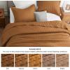 imageBedsure King Quilt Set  Ultra Soft Quilt Bedding Set for Green Bedroom Decor Lightweight AllSeason King Size Comforter with 2 Pillow Shams Dark Green Summer Bedspread Coverlet 106x96 Inch13  Honey Ginger  Clover