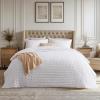 imageBedsure King Quilt Set  Ultra Soft Quilt Bedding Set for Green Bedroom Decor Lightweight AllSeason King Size Comforter with 2 Pillow Shams Dark Green Summer Bedspread Coverlet 106x96 Inch01  White  Clover