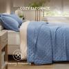 imageBedsure King Quilt Set  Ultra Soft Quilt Bedding Set for Green Bedroom Decor Lightweight AllSeason King Size Comforter with 2 Pillow Shams Dark Green Summer Bedspread Coverlet 106x96 Inch03  Mineral Blue  Clover