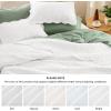 imageBedsure King Quilt Set  Ultra Soft Quilt Bedding Set for Green Bedroom Decor Lightweight AllSeason King Size Comforter with 2 Pillow Shams Dark Green Summer Bedspread Coverlet 106x96 Inch19  Pure White  Leaf