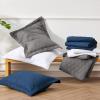 imageBedsure King Quilt Set  Ultra Soft Quilt Bedding Set for Green Bedroom Decor Lightweight AllSeason King Size Comforter with 2 Pillow Shams Dark Green Summer Bedspread Coverlet 106x96 Inch27  Navy  Geometric