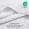 imageBedsure King Quilt Set  Ultra Soft Quilt Bedding Set for Green Bedroom Decor Lightweight AllSeason King Size Comforter with 2 Pillow Shams Dark Green Summer Bedspread Coverlet 106x96 Inch01  White  Clover
