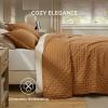 imageBedsure King Quilt Set  Ultra Soft Quilt Bedding Set for Green Bedroom Decor Lightweight AllSeason King Size Comforter with 2 Pillow Shams Dark Green Summer Bedspread Coverlet 106x96 Inch13  Honey Ginger  Clover
