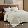 imageBedsure King Quilt Set  Ultra Soft Quilt Bedding Set for Green Bedroom Decor Lightweight AllSeason King Size Comforter with 2 Pillow Shams Dark Green Summer Bedspread Coverlet 106x96 Inch20  Cream Yellow  Leaf
