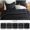 imageBedsure King Quilt Set  Ultra Soft Quilt Bedding Set for Green Bedroom Decor Lightweight AllSeason King Size Comforter with 2 Pillow Shams Dark Green Summer Bedspread Coverlet 106x96 Inch18  Black  Clover