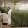 imageBedsure King Quilt Set  Ultra Soft Quilt Bedding Set for Green Bedroom Decor Lightweight AllSeason King Size Comforter with 2 Pillow Shams Dark Green Summer Bedspread Coverlet 106x96 Inch07  Olive Green  Clover