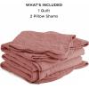 imageBedsure King Quilt Set  Ultra Soft Quilt Bedding Set for Green Bedroom Decor Lightweight AllSeason King Size Comforter with 2 Pillow Shams Dark Green Summer Bedspread Coverlet 106x96 Inch23  Grayish Pink  Leaf