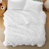 imageBedsure King Quilt Set  Ultra Soft Quilt Bedding Set for Green Bedroom Decor Lightweight AllSeason King Size Comforter with 2 Pillow Shams Dark Green Summer Bedspread Coverlet 106x96 Inch19  Pure White  Leaf