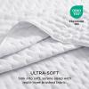 imageBedsure King Quilt Set  Ultra Soft Quilt Bedding Set for Green Bedroom Decor Lightweight AllSeason King Size Comforter with 2 Pillow Shams Dark Green Summer Bedspread Coverlet 106x96 Inch01  White  Clover