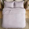 imageBedsure King Quilt Set  Ultra Soft Quilt Bedding Set for Green Bedroom Decor Lightweight AllSeason King Size Comforter with 2 Pillow Shams Dark Green Summer Bedspread Coverlet 106x96 Inch05  Purple  Clover