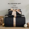 imageBedsure King Quilt Set  Ultra Soft Quilt Bedding Set for Green Bedroom Decor Lightweight AllSeason King Size Comforter with 2 Pillow Shams Dark Green Summer Bedspread Coverlet 106x96 Inch18  Black  Clover