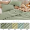 imageBedsure King Quilt Set  Ultra Soft Quilt Bedding Set for Green Bedroom Decor Lightweight AllSeason King Size Comforter with 2 Pillow Shams Dark Green Summer Bedspread Coverlet 106x96 Inch22  Desert Sage  Leaf