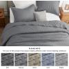 imageBedsure King Quilt Set  Ultra Soft Quilt Bedding Set for Green Bedroom Decor Lightweight AllSeason King Size Comforter with 2 Pillow Shams Dark Green Summer Bedspread Coverlet 106x96 Inch09  Grey  Clover