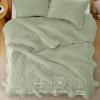 imageBedsure King Quilt Set  Ultra Soft Quilt Bedding Set for Green Bedroom Decor Lightweight AllSeason King Size Comforter with 2 Pillow Shams Dark Green Summer Bedspread Coverlet 106x96 Inch22  Desert Sage  Leaf