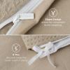 imageBedsure Luxury Waffle Duvet Cover Queen Size  Textured Duvet Cover Set Soft Breathable Bedding Set 90quotx90quot with 2 Pillow Shams for All Season Linen Comforter Not Included03  Khaki No Comforter