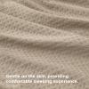 imageBedsure Luxury Waffle Duvet Cover Queen Size  Textured Duvet Cover Set Soft Breathable Bedding Set 90quotx90quot with 2 Pillow Shams for All Season Linen Comforter Not Included03  Khaki No Comforter
