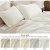 imageBedsure Luxury Waffle Duvet Cover Queen Size  Textured Duvet Cover Set Soft Breathable Bedding Set 90quotx90quot with 2 Pillow Shams for All Season Linen Comforter Not Included05  Irovy White No Comforter