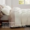 imageBedsure Luxury Waffle Duvet Cover Queen Size  Textured Duvet Cover Set Soft Breathable Bedding Set 90quotx90quot with 2 Pillow Shams for All Season Linen Comforter Not Included05  Irovy White No Comforter