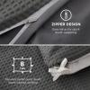 imageBedsure Luxury Waffle Duvet Cover Queen Size  Textured Duvet Cover Set Soft Breathable Bedding Set 90quotx90quot with 2 Pillow Shams for All Season Linen Comforter Not Included04  Dark Grey No Comforter
