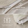 imageBedsure Luxury Waffle Duvet Cover Queen Size  Textured Duvet Cover Set Soft Breathable Bedding Set 90quotx90quot with 2 Pillow Shams for All Season Linen Comforter Not Included06  Linen No Comforter