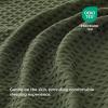 imageBedsure Luxury Waffle Duvet Cover Queen Size  Textured Duvet Cover Set Soft Breathable Bedding Set 90quotx90quot with 2 Pillow Shams for All Season Linen Comforter Not Included07  Olive Green No Comforter