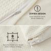 imageBedsure Luxury Waffle Duvet Cover Queen Size  Textured Duvet Cover Set Soft Breathable Bedding Set 90quotx90quot with 2 Pillow Shams for All Season Linen Comforter Not Included05  Irovy White No Comforter
