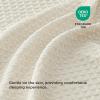 imageBedsure Luxury Waffle Duvet Cover Queen Size  Textured Duvet Cover Set Soft Breathable Bedding Set 90quotx90quot with 2 Pillow Shams for All Season Linen Comforter Not Included05  Irovy White No Comforter