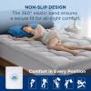 imageBedsure Mattress Topper Queen  Pillow Top Queen Mattress Protector with 821 Inches Deep Pocket 800 GSM Extra Thick Waterproof Bed Pad Fitted Soft Cover Bed for Home Bedroom Hotel  WhiteGray